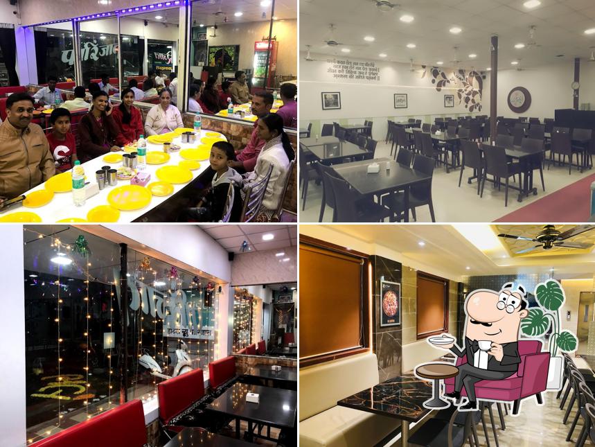 The interior of Hotel New Parijat Ethnic Flavours