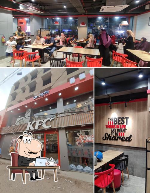 The interior of KFC