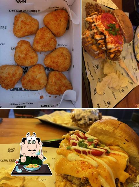 Food at Magic Mikes Burgertherapy
