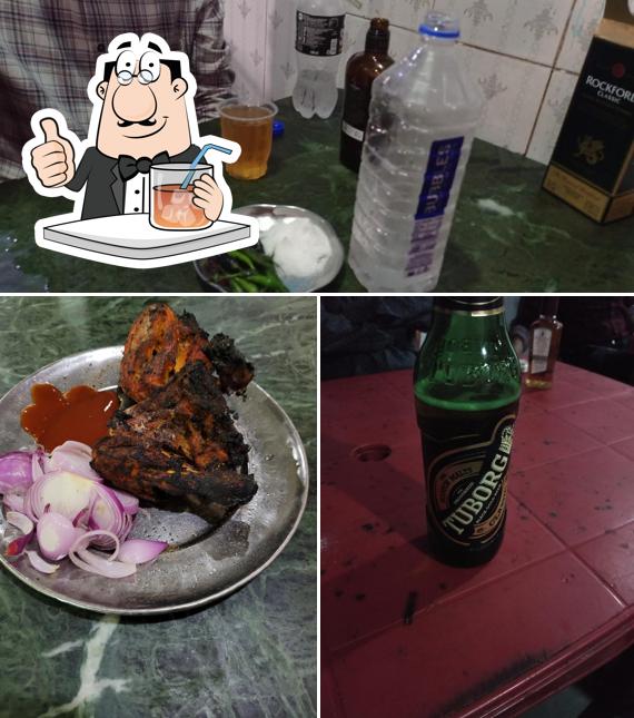 This is the photo showing drink and food at Trupti Hotel