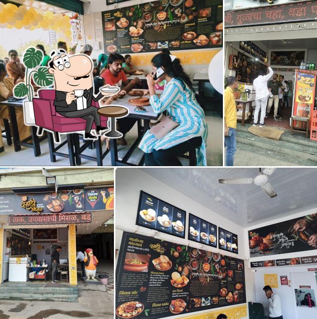 The interior of Varhadi Misal , Harshapurna Foods