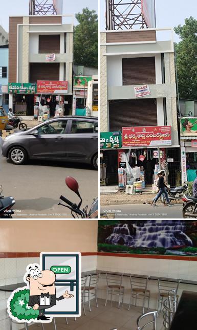 The picture of exterior and interior at Kokila Tiffin Center
