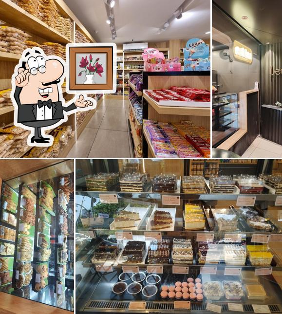 Take a seat at one of the tables at Let's eat bakers