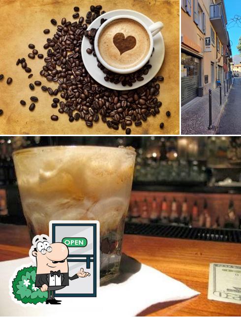 Dai un’occhiata alla foto che mostra la esterno e cibo di Bar Caffè Il Baretto Villa D'Almè