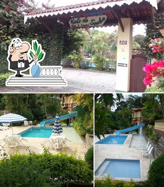 Desfrute da vista do exterior Vale do Sonho Hotel Guararema - SP Day use Eventos Corporativos Restaurante Pensão Completa