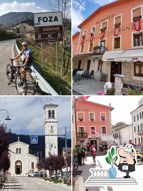 Puoi goderti l'aria fresca da seduto all'esterno di Trattoria La Speranza