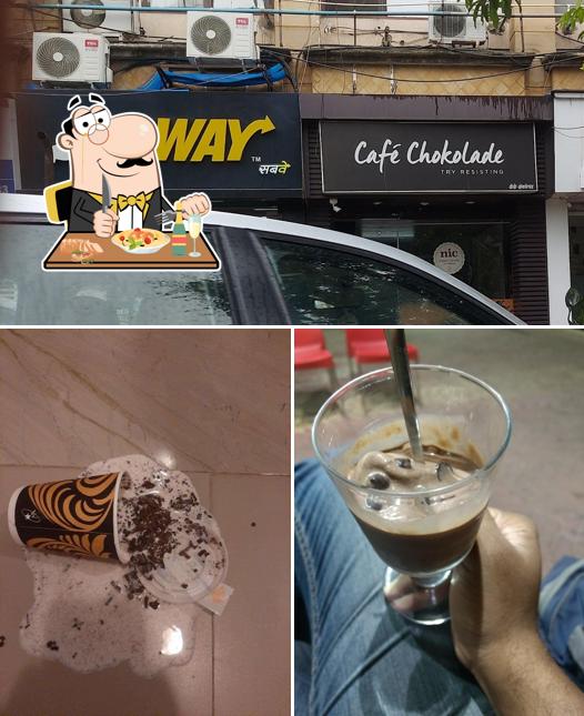 Among different things one can find food and exterior at Cafe Chokolade