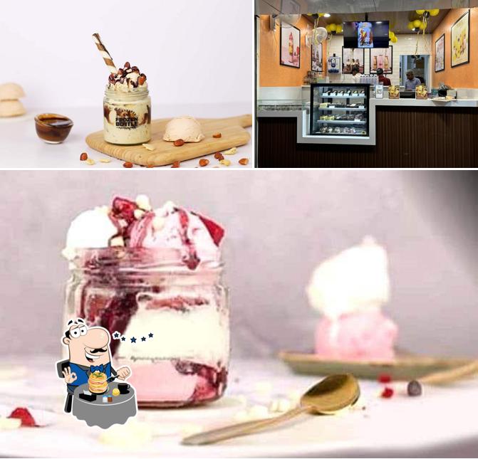 Among various things one can find food and interior at Frozen Bottle - Milkshakes, Desserts, and Ice Cream