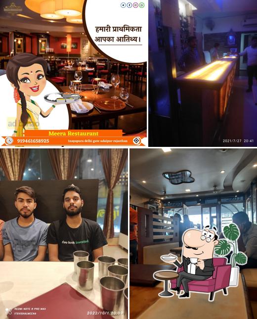 The interior of Meera Restaurant