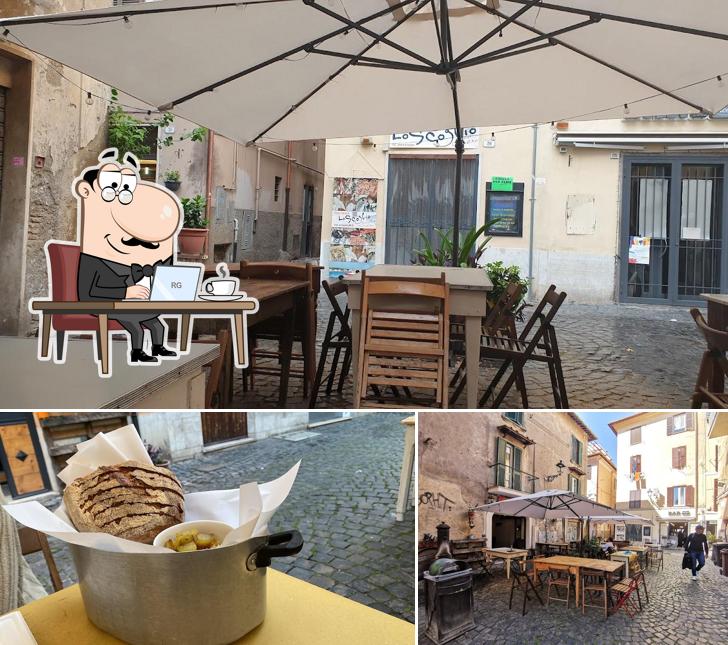 La interni e cibo del ristorante