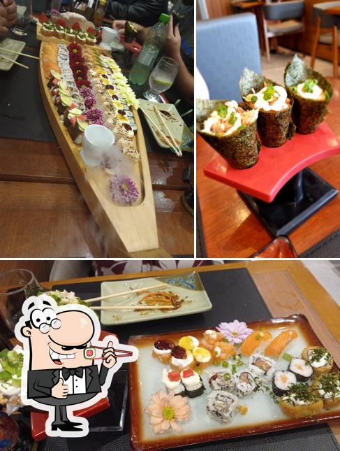 Escolha diferentes opções de sushi