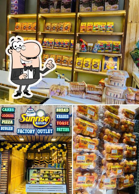 This is the photo depicting interior and food at Sunrise Bakers,Bhusawal