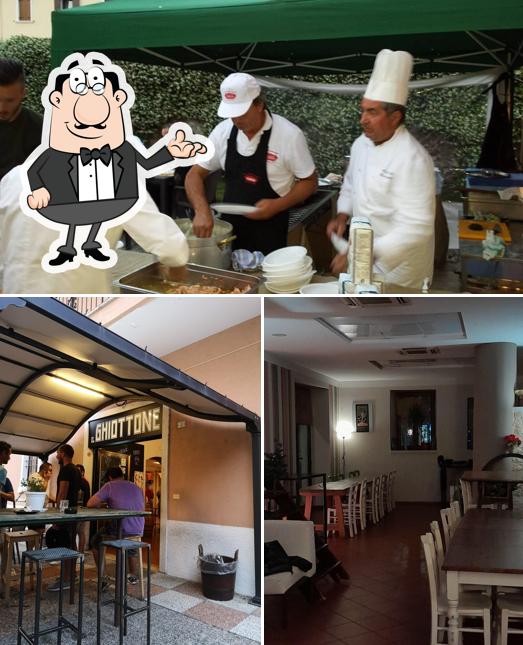 Gli interni di osteria Il Ghiottone