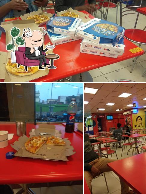The interior of Domino's Pizza Harthala, Moradabad