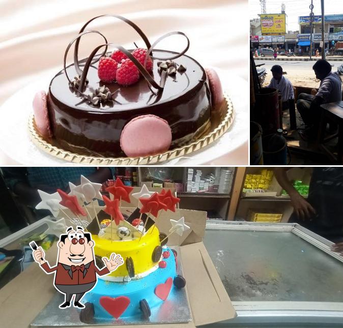 This is the image showing food and exterior at Keerthi Bakery