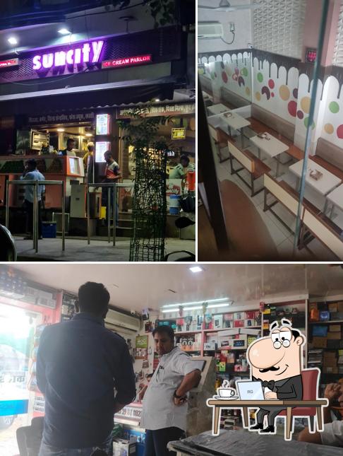 The interior of Suncity Ice cream Parlour