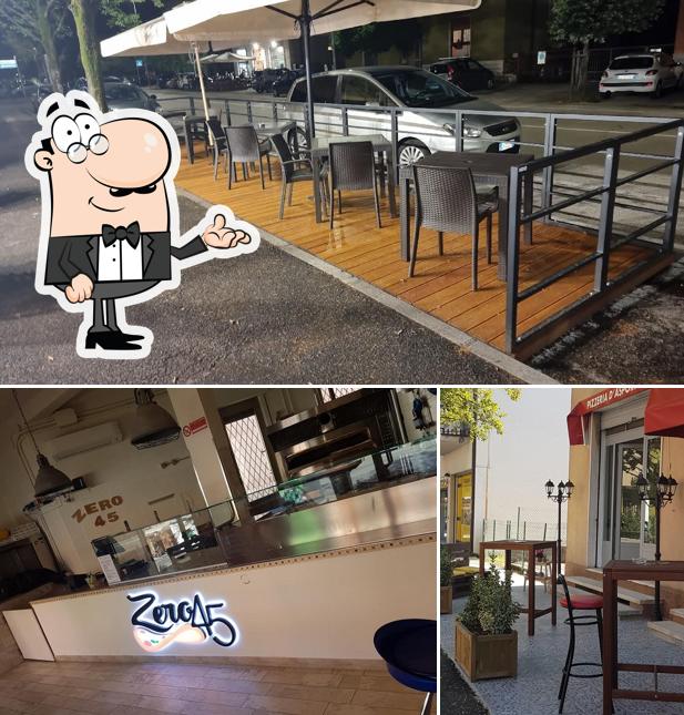 Gli interni di Zero45 Pizza Italiana
