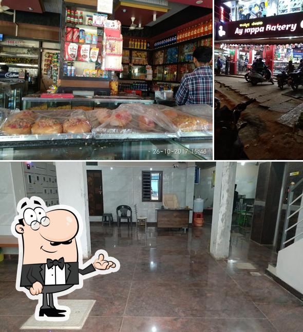Take a seat at one of the tables at Ayyappa Bakery