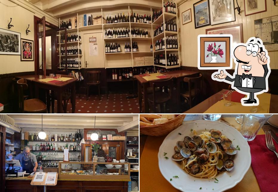 La interni e cibo del ristorante