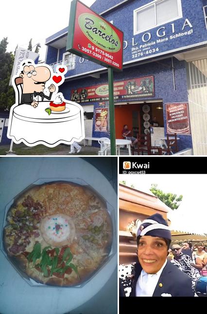 Barcelos Pizzaria serve uma variedade de sobremesas