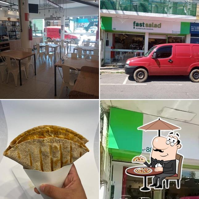 O exterior do Fast Salad - Comida Saudável
