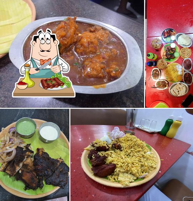 Get meat dishes at Hotel Santosi