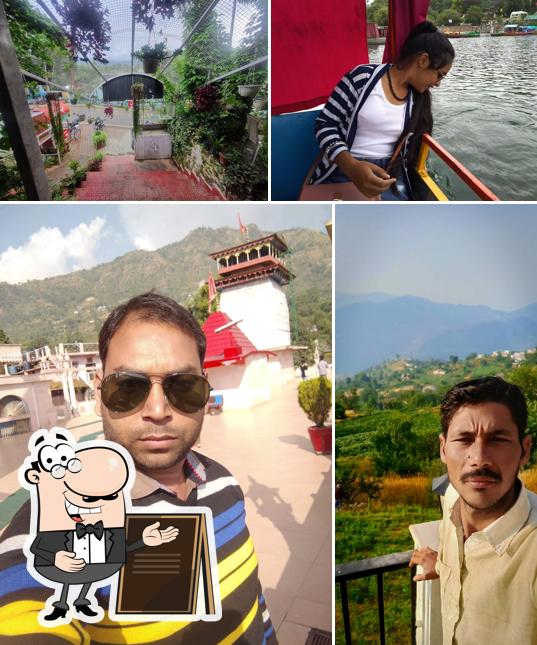 You can get some fresh air at the outside area of Ananda's Vegetarian Restaurant