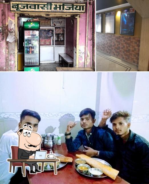 The interior of बृजवासी भजिया नास्ता सेंटर