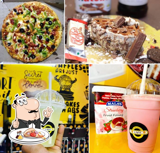 Get pizza at London Waffle House