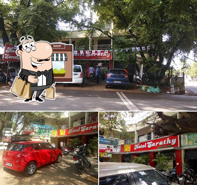 The exterior of Hotel Sarathy