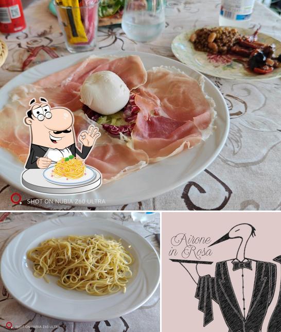 Spaghetti alla carbonara al Ristorante Pizzeria Airone in Rosa