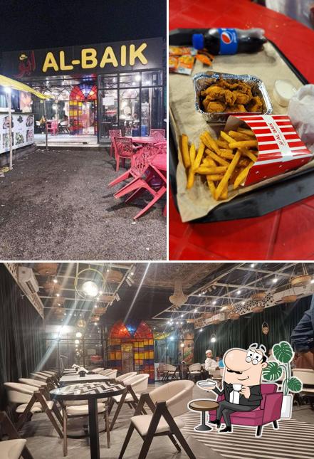 Take a seat at one of the tables at Abu Al-Baik