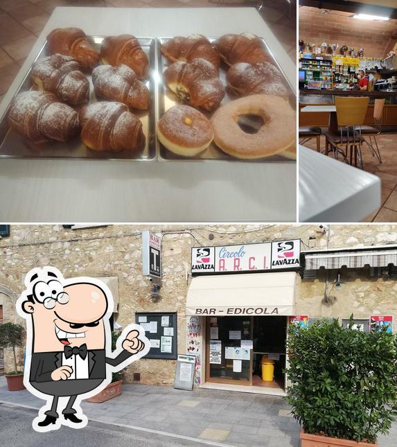 Dai un’occhiata alla immagine che presenta la interni e cibo di Bar Alimentari Tabacchi Edicola Superenalotto Lis paga Pievescola