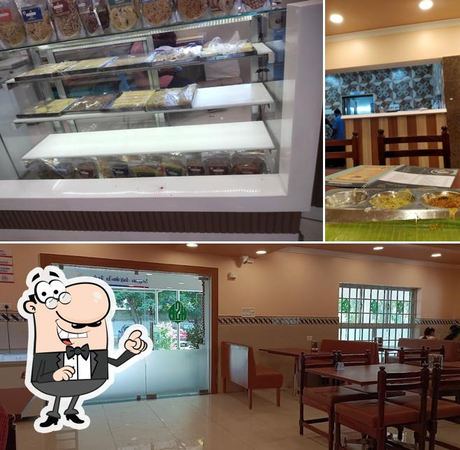 The interior of Hotel Saravana Bhavan (HSB)