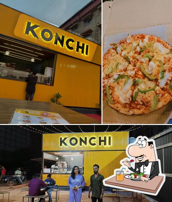 This is the picture depicting food and interior at KONCHI CAFE