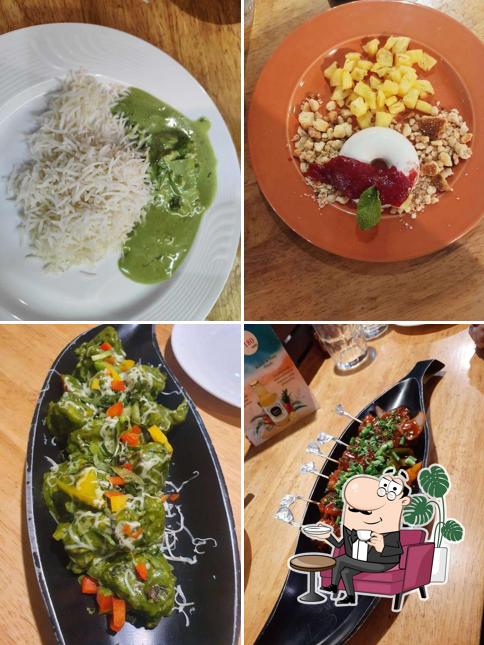 The interior of Thyme & Whisk Vegetarian Restaurant in Jayanagar Bangalore