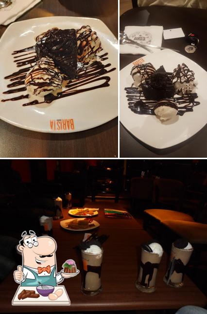 Barista cafe provides a range of sweet dishes