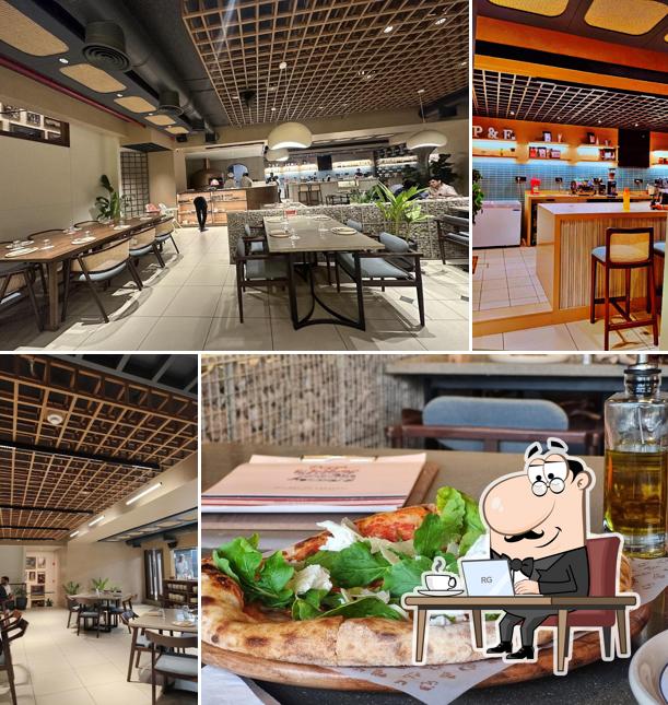 The interior of Pizza and Frends