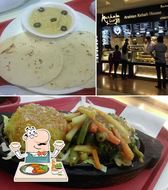 The picture of food and interior at Marhaba