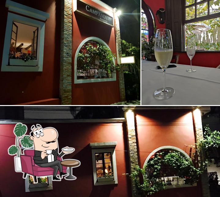 O interior do Campania Ristorante