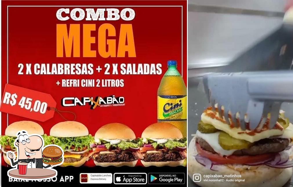 Peça um hambúrguer no Capixabão Pizzaria Hamburgueria Restaurante