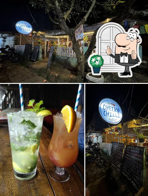The photo of Cheeky Chilli’s exterior and beverage
