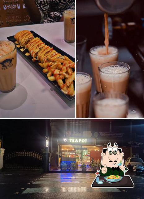 Among various things one can find food and exterior at TEA POT