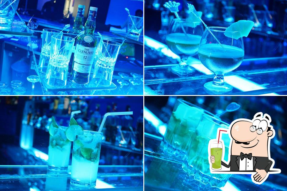 Blue Diamond Bar serves a selection of drinks