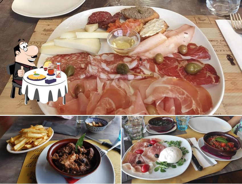 Piatto di formaggi al Trattoria I Galletto Briaco