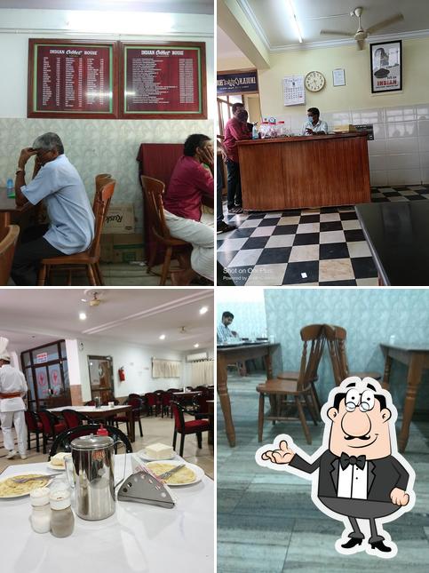 Take a seat at one of the tables at Indian Coffee House