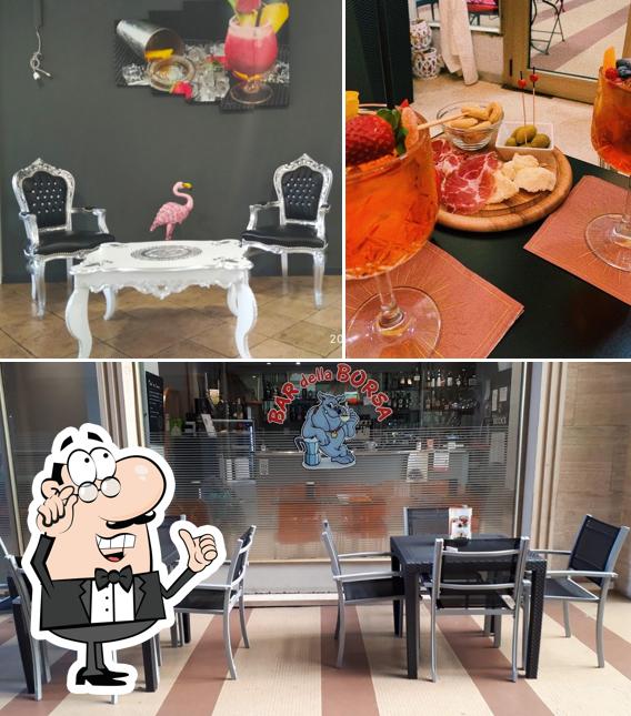 Gli interni di bar della borsa