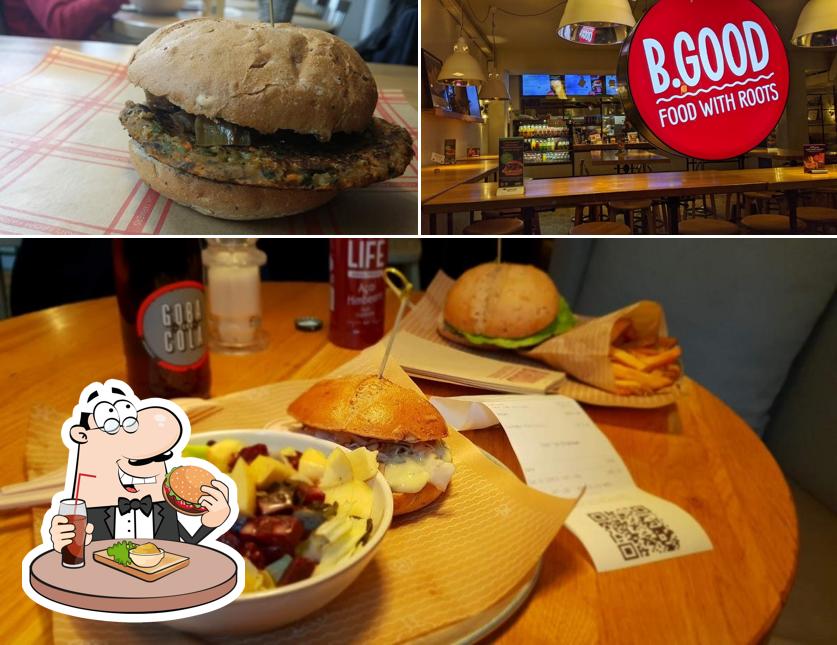 Gustati uno dei tipi di hamburger disponibili a Burgermeister Oberdorf ZÜRICH