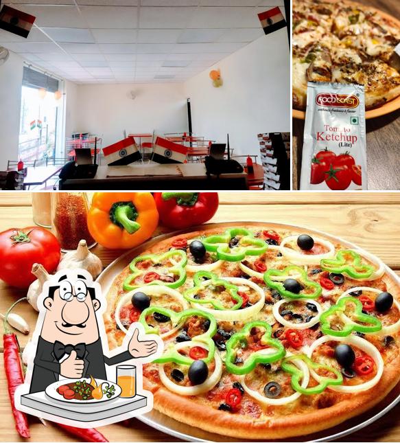 Food at Donoto's pizza