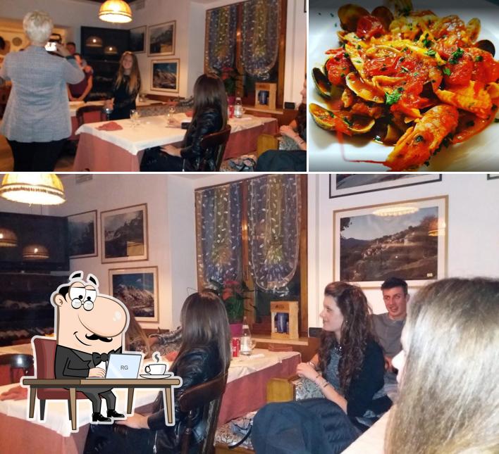 Tra le diverse cose da Ristorante Tipico Tre Roveri si possono trovare la interni e cibo
